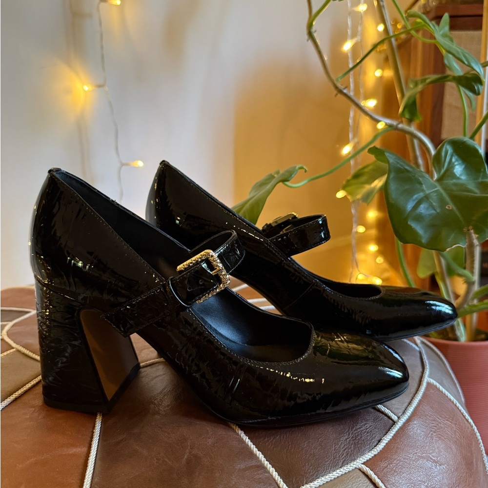 Dolce Vita Black Patent Mary Jane Heels